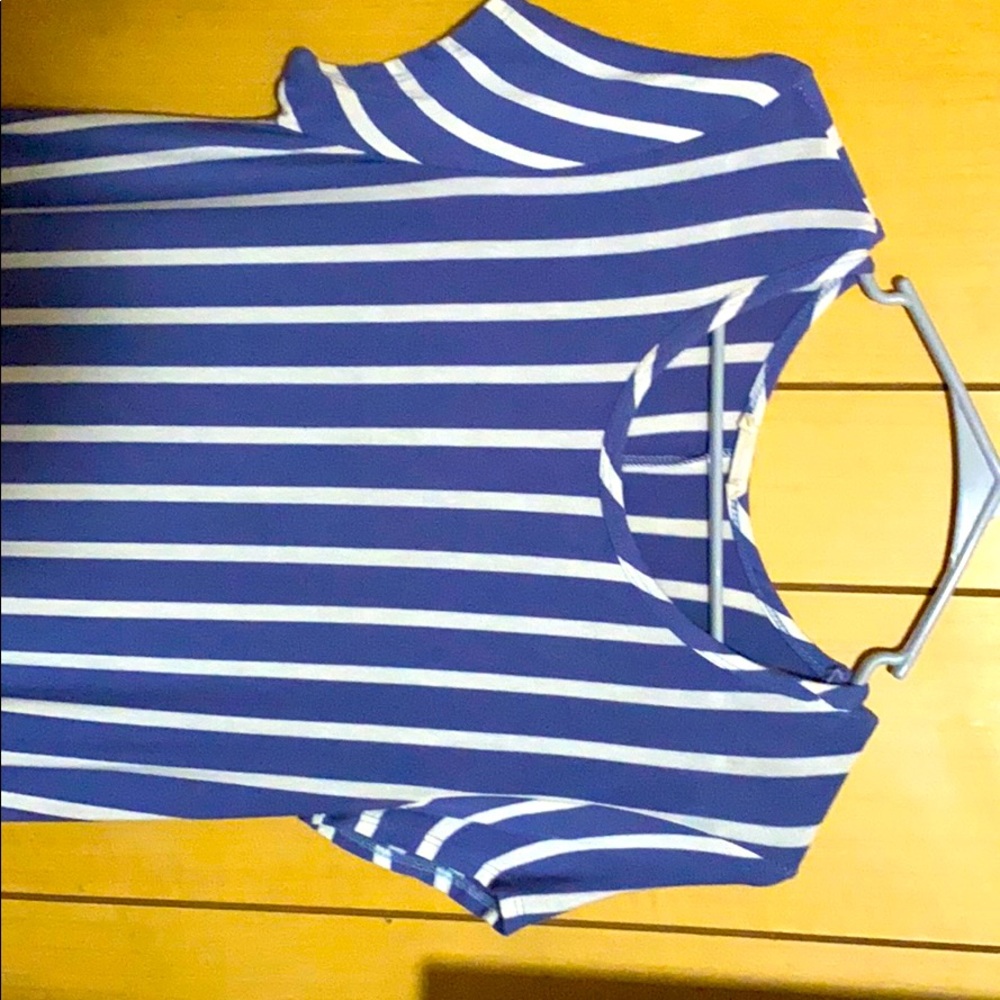 Pinc dress blue and white stripes
